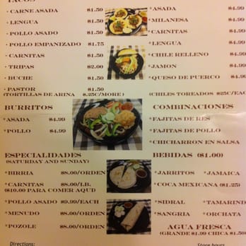 Rivas Taqueria menu 4