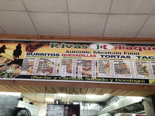 Rivas Taqueria menu 3